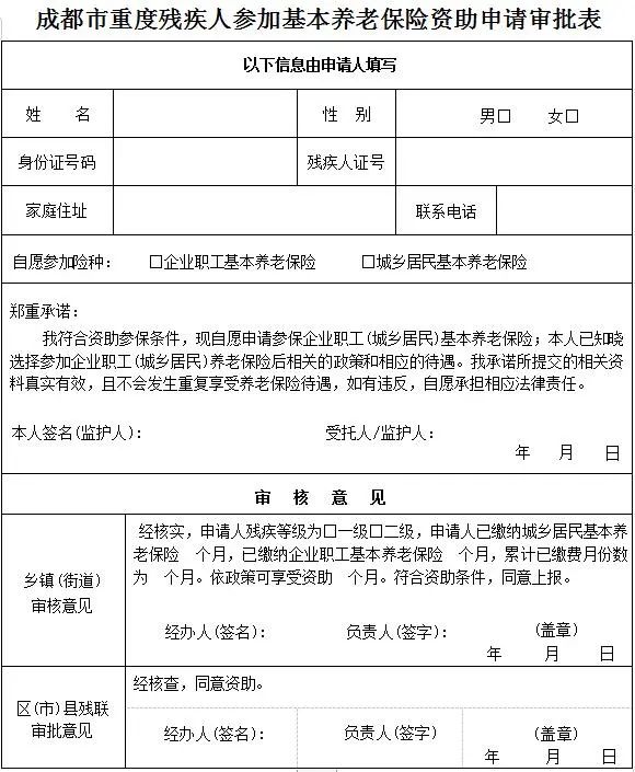 成都市郫都區重度殘疾人參加基本養老保險資助的實施細則 第1張 成都市郫都區重度殘疾人參加基本養老保險資助的實施細則 第1張